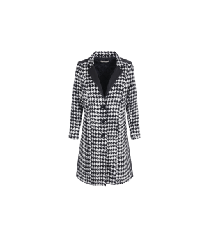 Manteau pied de coq femme