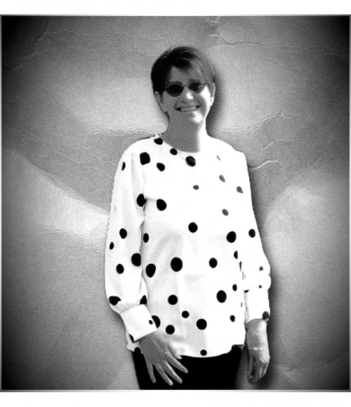 Blouse femme  à pois  élégante- féminine