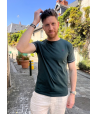 Tee shirt vert homme maison ft-coton bio -durable-mode organique