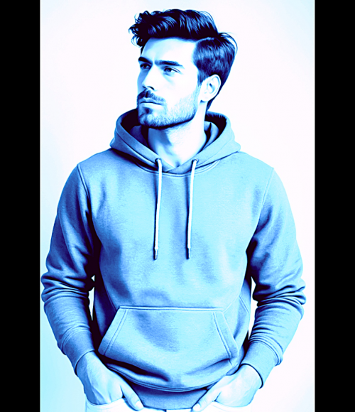 Sweat à capuche homme-upcycling_ durabilité-écologie