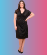 Robe noire à paillettes pour les fêtes grandes tailles made in France