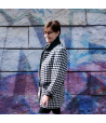 Veste pied de coq femme