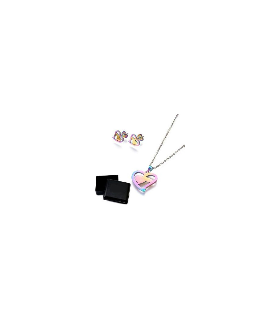 Ensemble collier chaine Et boucles d'oreilles