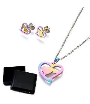 Ensemble collier chaine Et boucles d'oreilles