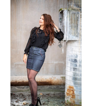 Jupe en jean femme-look-chic-made in France